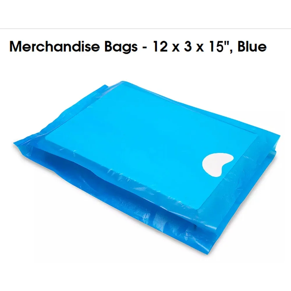 750+ Omnipak High-Density Merchandise Bags • Die-Cut Handle • 12x18in & 12x15in